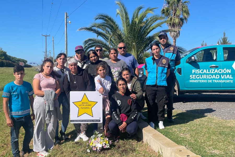 Pintaron una nueva estrella amarilla en la Autovía 2 