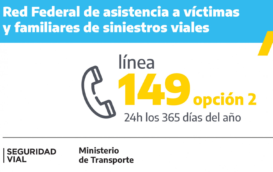 la Red Federal de Asistencia a Víctimas de Siniestros Viales, en lo que va del año, asistió 700 personas gratuitamente